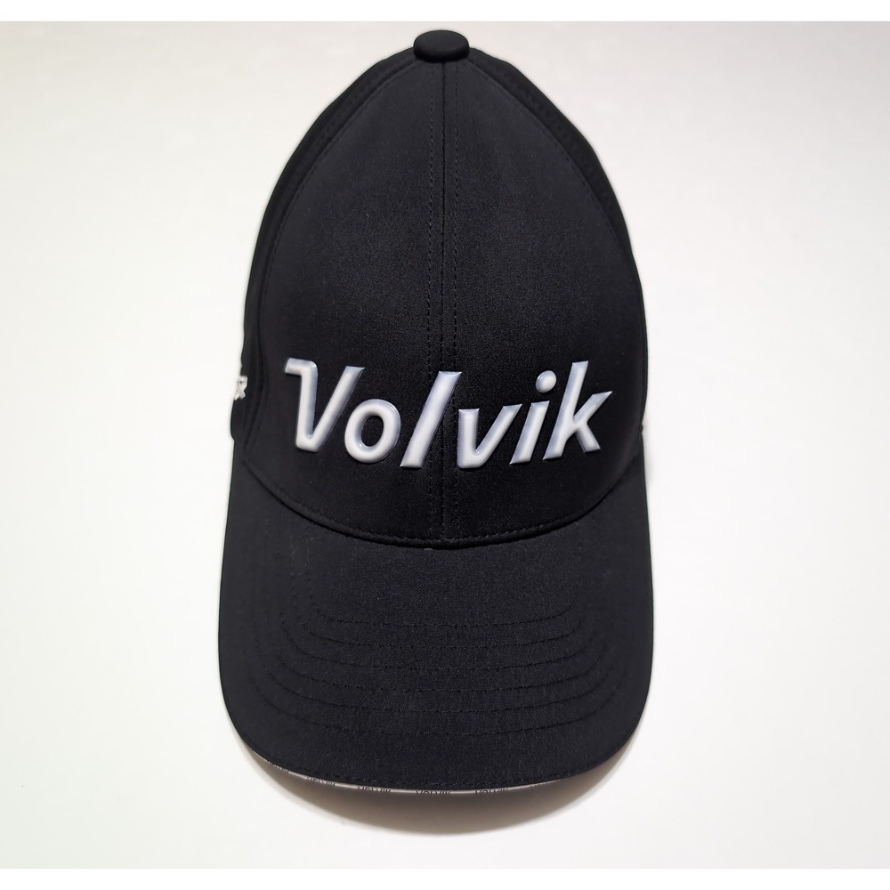 VOLVIK Golf Hat Mens OSFA Black Excellent Vivid S3 S4 Logo Adjustable Cap